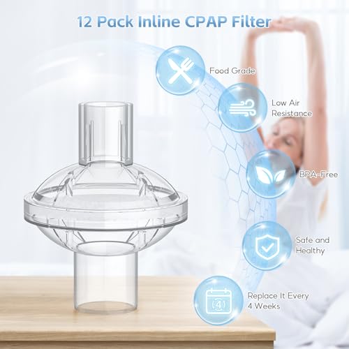 Image of 3-Pack CPAP Inline Filter, Universal Inline CPAP Filter Compatible with CPAP and BiPAP Machines, ResMed, Dreamstation Standard, Any Machine Size 22mm /25mm Tube