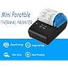 Yoidesu Mini Receipt Printer,58mm Portable Bluetooth Mobile Thermal Printer Compatible with Android VISTA Linux,Bluetooth 4.0 Label Printer (US Plug)