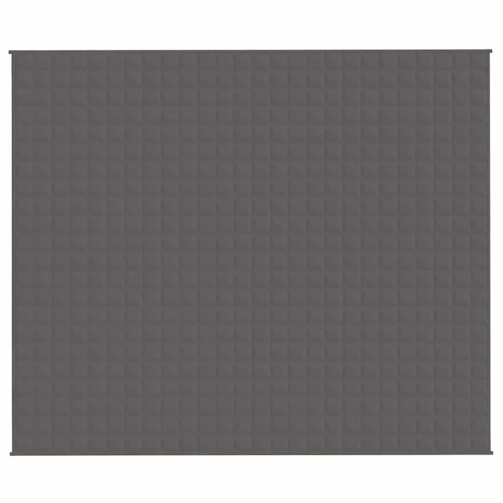 vidaXL Coperta Ponderata Grigia 220x260 cm 15 kg Tessuto