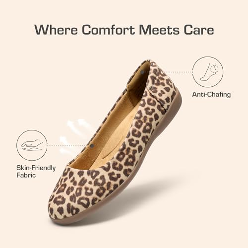 Image of DREAM PAIRS Women's Comfortable Ballet Dressy Work Flats, Round Toe Slip on Office Shoes