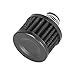 Motoforti 4pcs Universal 12mm Air Filter Cleaner Round Replacement for Motorcycle Car Black