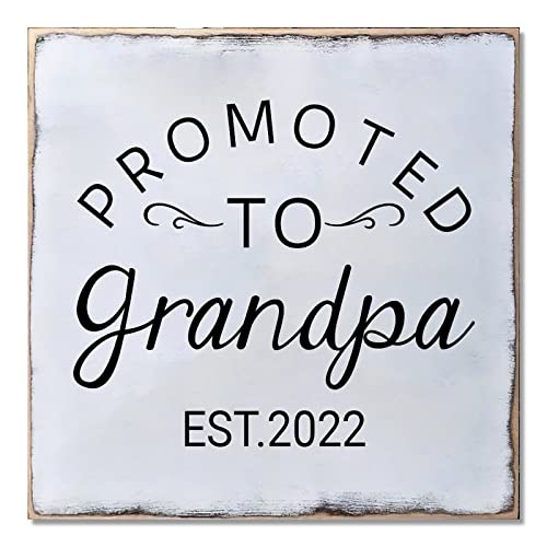 Panneau mural en bois gravé Promoted To Grandpa 40,6 cm haut de gamme