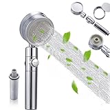 YAOFACAI High Pressure Shower Heads with handheld spray, Hydro Jet Shower Head Kit, Filtered Shower Head Adjustable Water Pressure with Switch Heads-360°Rotating, 3 Spray Settings, Universal Interface