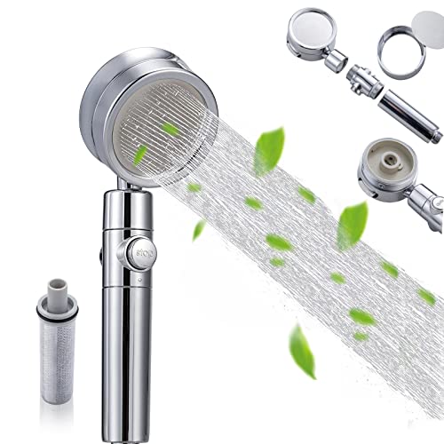YAOFACAI High Pressure Shower Heads with handheld spray, Hydro Jet Shower Head Kit, Filtered Shower Head Adjustable Water Pressure with Switch Heads-360°Rotating, 3 Spray Settings, Universal Interface