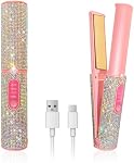 Cordless Hair Straightener, Portable Straightener 2 in 1 for Hair Straightening and Curling,5000mAh Mini Travel Hair Straightener , Fast Heating Titanium Flat Iron, 210°C/410°F within seconds (Mermaid)