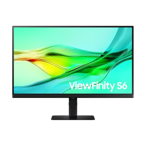 Monitor Samsung Viewfinity S6, 27", QHD, Display Port, ajuste de altura,USB-C (90W), USB Hub, HDMI, preto