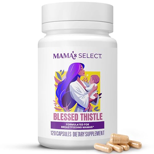 Mama's Select Blessed Thistle Breastfeeding Supplement, High Potency Vegan Capsules, 120 Capsules