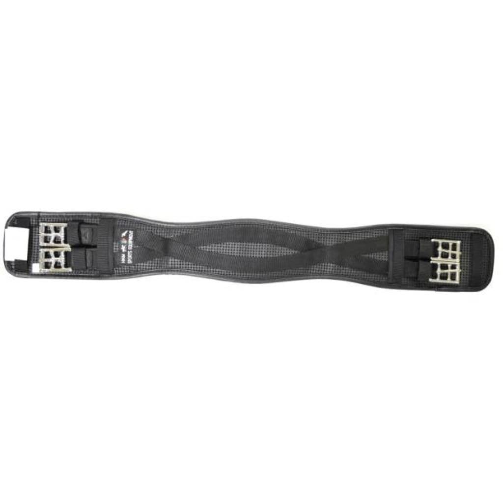HKM PVC gel dressage girth, snap closure, black, 45