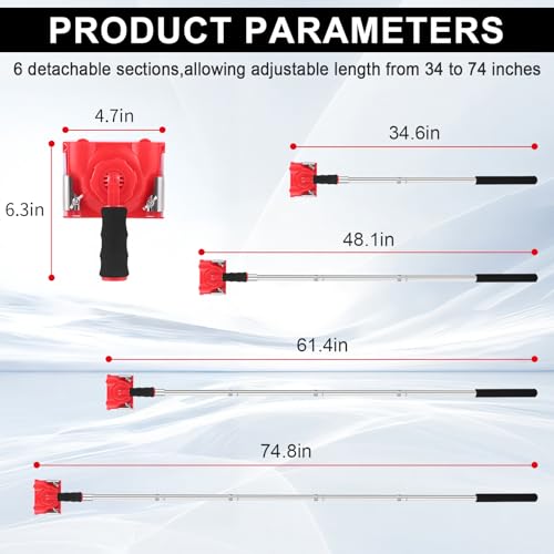 Spliceable Long Pole Paint Edger