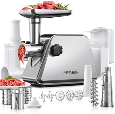 Tritacarne Cecotec Crusher 1400, 1360W - 3 Dischi Taglio, Lama Acciaio, 1,5 Kg/min, Sicuro E Potente - Foto 8