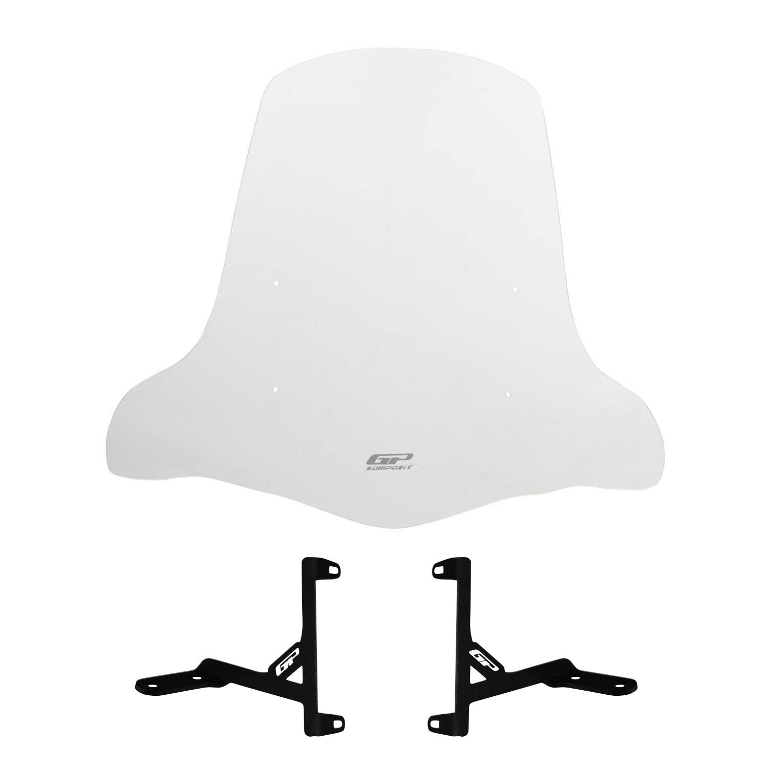 GP Kompozit Scooter 59 cm için Handguard Şeffaf Evrensel Ön Cam Cam