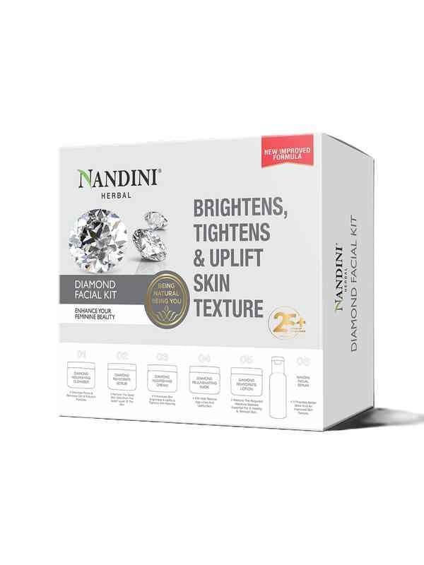 Image of Diamond Facial Kit for Whitening & Radiant Brightening Skin | Enhance Your Feminine Beauty | Brightens Tightens & Uplift Skin Texture, 100gm