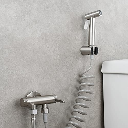 Kit pulvérisation toilettes en acier inoxydable brossé durable
