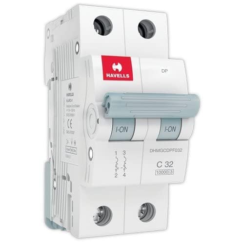 Havells 32A MCB DP C Curve 2P Double Pole 44.5 x 40.8 x 24 Centimeters White-image-30