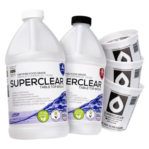 FGCI SUPERCLEAR EPOXY Resin Kit Crystal Clear 2 Gallon Resin Epoxy Kit for Casting Resin, Art Resin, Mica Pigment Powder, River Tables, Live Edge Tables, BAR Tops, COUNTERTOP EPOXY 1:1
