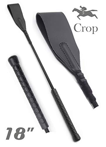 Ridin Riding Crop 18 In Leather Whips For Horse Equestrian Horse Crop (Black),24 Regular #TOP2