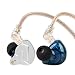KZ ZSN PRO in-Ear Headphones HiFi Noise-isolating in Ear Monitor Yinyoo Bass High Fidelity Earbuds Earphones with 1DD 1BA Hybrid Balanced Armature & 3.5mm Audio Plug Detachable Cable(Blue no mic)