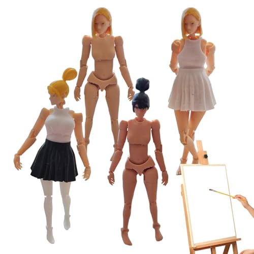 Maniquí Artístico Figura Articulada | Maniquí Artístico Muñeco Dibujo | 4 Piezas Muñeco Cuerpo Humano Posable | para Dibujo Pintura Práctica Artística Colección Exhibición