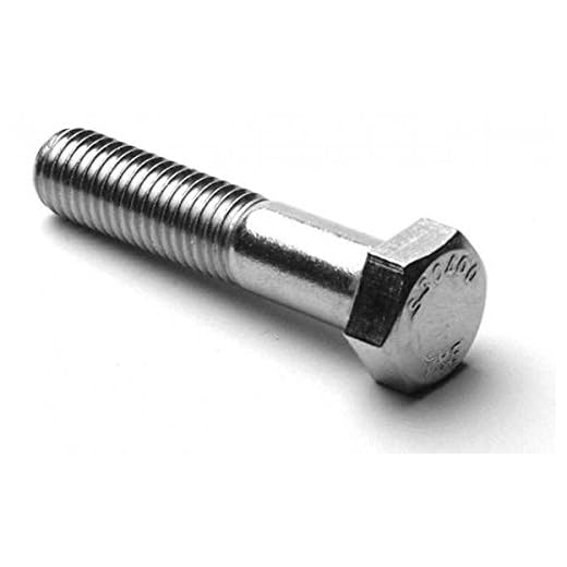 5/16-18 x 2 1/4 Hex Head Bolts, Stainless Steel Grade 18-8 Hex Head Cap Screws, Partially Threaded 0.875 inches of Thread, Coarse Thread, Diameter: 5/16 inch, Length: 2 1/4 inches (Quantity: 100)