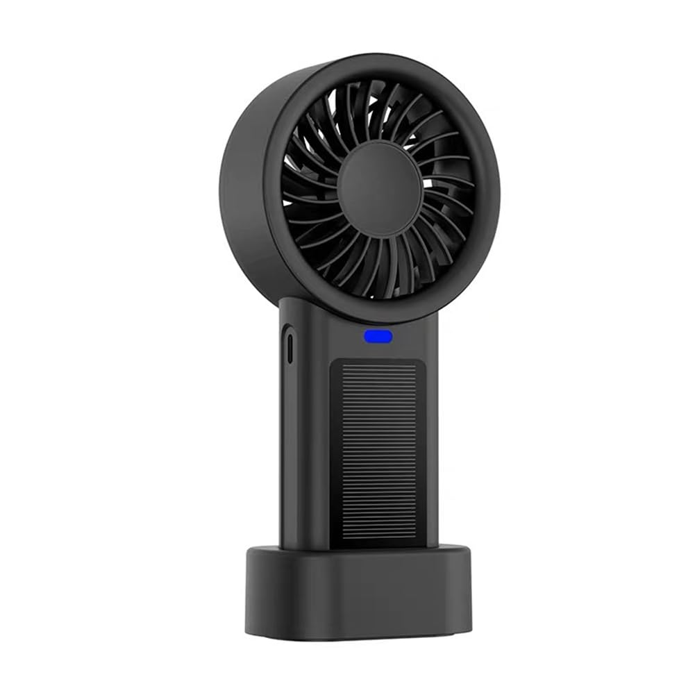 Mini ventilateur portable à 5 vitesses rechargeable par soleil