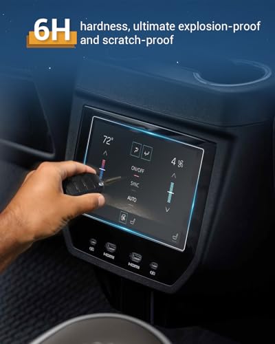 2026 GMC Yukon AT4 Ultimate Rear AC Control Screen Protector for 2025 GMC Yukon XL AT4 Ultimate/Denali Ultimate 8" Rear Climate Control Screen Cover Saver GMC Yukon Denali Accessories Nano Film 2-Pack