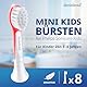 demirdental Ersatzbürsten für Kinder passend für Philips Sonicare Ersatzbürsten Kids, Compact Mini geeignet für 3-6 Jahre, entspricht HX6034 HX6038, Rot, 8er Set