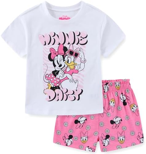 Disney Minnie Mouse Daisy Duck Girls Short Sleeve T-Shirt and Sho...