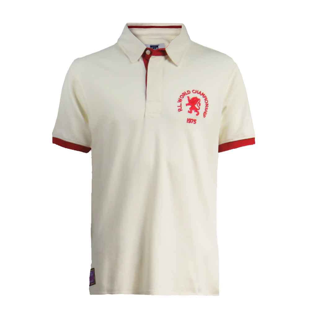 Ellis 1871 Rugby Men's Ecru, Red England Rugby League Shirt Polo 1975