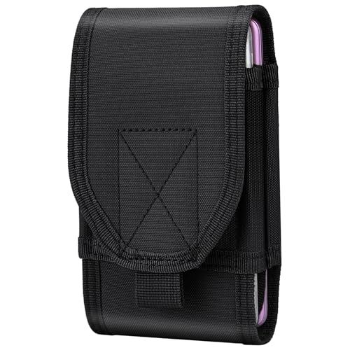 IronSeals Double Capacity Phone Holster Tactical MOLLE Pouch Compact Waist Belt Bag for iPhone 13 Pro Max/XS Max, Size Large