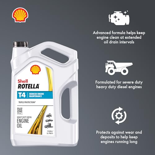 Shell Rotella T 550045126 T4 Triple Protection Motor Oil 15W-40 CK-4 (1 Gallon)