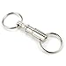 Juvale Detachable Key Chains with Quick Release Snaplock, Dual Sided (Silver, 12 Pack)