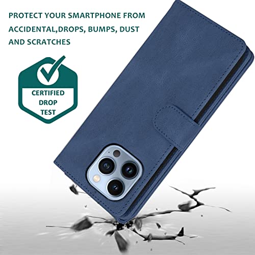 Funda de cuero para iPhone 13 Pro Asuwish con tapa flip y protector 7