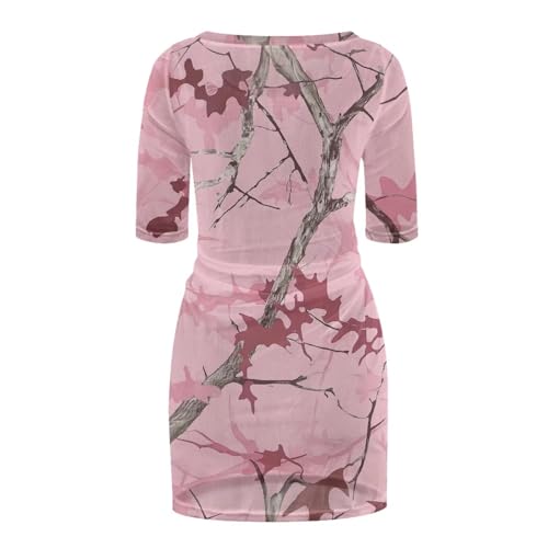 Robe d'été transparente camouflage rose : cache-maillot chic M - 6