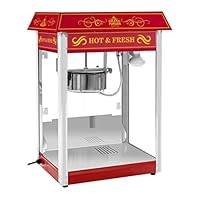 Royal Catering Popcornmaschine 1500 W 5 kg/h Popcorn Maker Retro Vintage Design Rot
