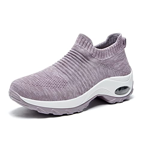 Women's walking shoes sock sneakers with air cushion