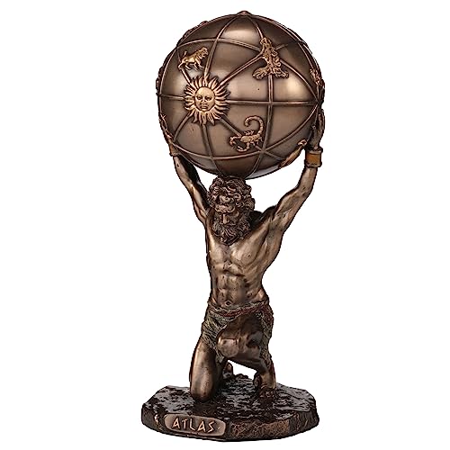 Estatua Atlas El Titán que Sostiene el Cielo 5.5" miniatura 3