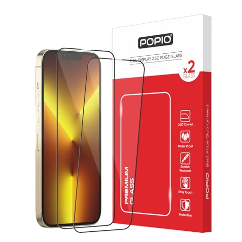 Image of POPIO Xtreme Series Pack of 2 Military-Grade Gorilla Tempered Glass for iPhone 13 Pro Max / 14 Plus | 9H Hardness, Edge-to-Edge Coverage, Anti-Scratch