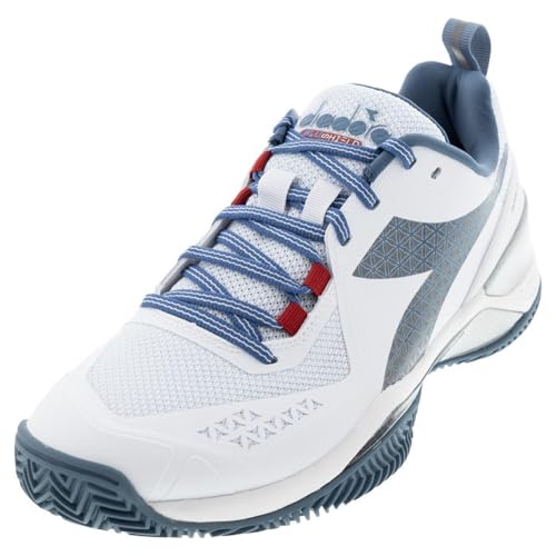 Diadora Mens Blushield Torneo 2 Clay Tennis Sneakers Shoes - Blue, White