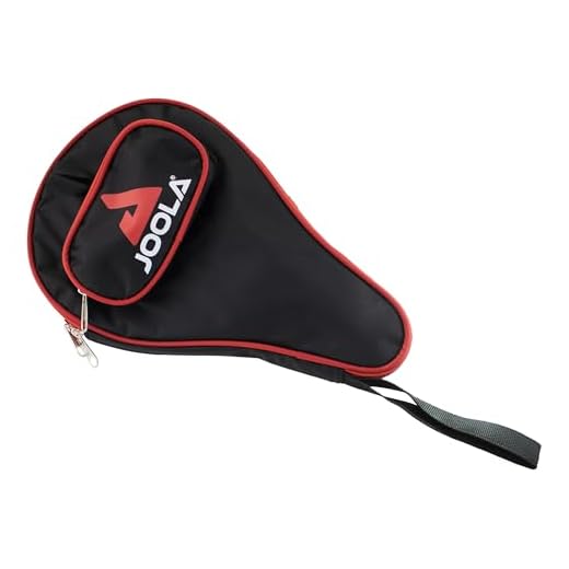 JOOLA Capa de taco de tênis de mesa de bolso - preto/vermelho