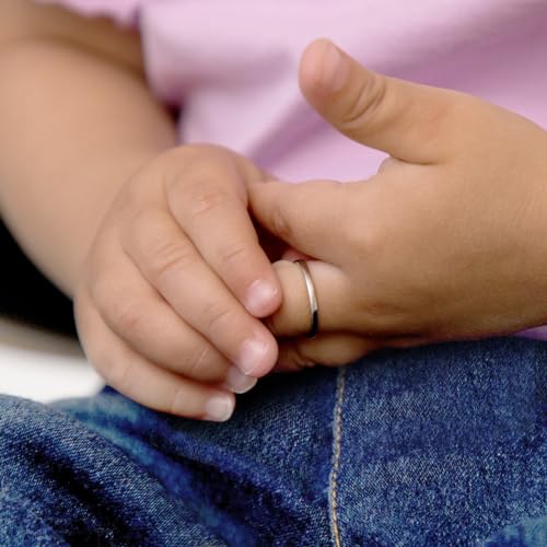 925 Sterling Silver Sizes 1-4 Unisex Shiny Small Plain Finger Rings for Young Girls or Boys - Classic Thin Ring Bands for Kids & Teens - Petite & Elegant Round Jewelries for Children's Daily Accessory3