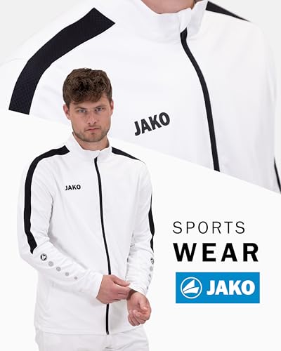 JAKO Herren Polyesterjacke Power, Weiß, 4XL – Ansicht 3