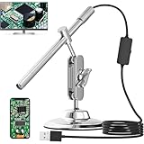 iPhone対応可能の電子顕微鏡カメラ AMTORIN USB顕微鏡 IOS Android Windows MacBook対応可能です 有線接続で画面遅延なし、WiFiや充電不要 最大200倍の拡大 昆虫観察や精密器具のメンテナンス、小学生用顕微鏡、誕生日プレゼント