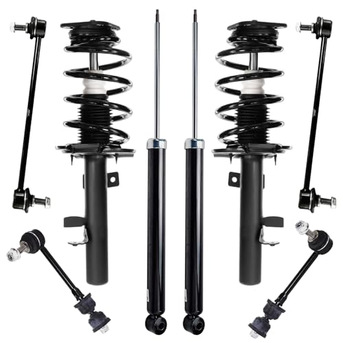 Image of Detroit Axle - 8pc Suspension Kit for 2015-2019 Lincoln MKC, 2 Front Ready Struts 2 Rear Shock Absorbers 4 Front Rear Sway Bars 2016 2017 2018 Replacement