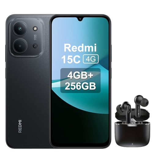 XIAOMI Redmi 15C - Smartphone de 4+128GB, Cámara Dual con IA de 50 MP, Pantalla inmersiva de 6,9' 120 Hz, Potente procesador octacore, Carga rápida de 33W, Cargador no Incluido, Naranja (Versión ES)