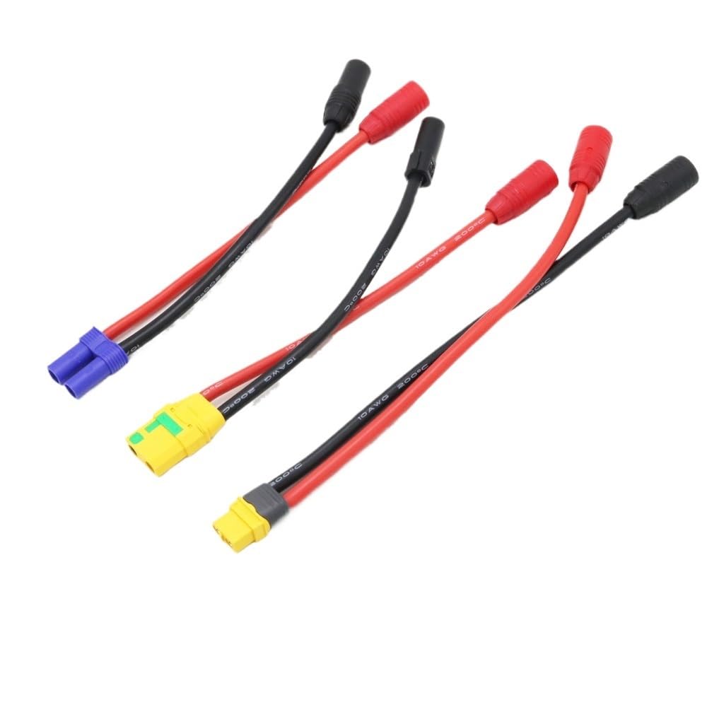 Amass EC5 /XT60 /XT90S Buchse auf XT150 / AS150 Stecker/Buchse Adapterstecker 10AWG 15CM Kabel for Rc Batterie Rc Drone(XT90S to AS150)