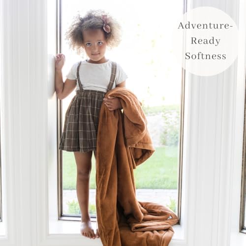 Image of SARANONI Luxury Lush Kids Blanket | Ultra-Soft & Cozy Plush Comfy Blankets for Kids & Teens | Camel - 40 inch x 60 inch