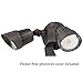 LEONLITE Dusk to Dawn LED Security Lights, Adjustable Dual-Head Flood Light Outdoor with Photocell, 20W(150W Equiv.), Wet Location, ETL Listed, 3000K Warm White, Aluminum Housing, Bronze