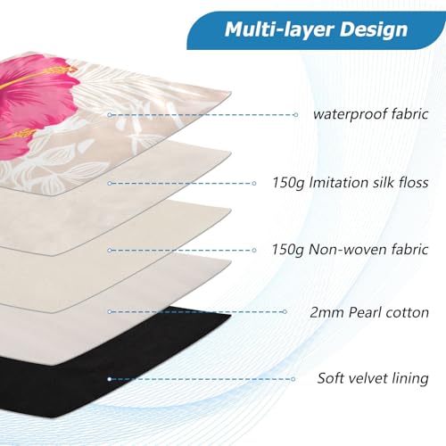 Funda para laptop Hibiscus de 13-14 pulgadas, resistente y ligera miniatura 3