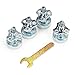HanKun Adjustable Furniture Leveling Feet Furniture Leveler Tee Nut Kit 3/8-16 Inch Thread Size, Heavy Duty Furniture Legs for Cabinets or Tables to Adjust Height of Legs(Set of 4)