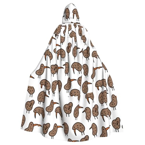 WYCZHY Kiwi Birds - Capa de disfraz de larpa para adultos, capa medieval con capucha para festival renacentista, ropa gótica